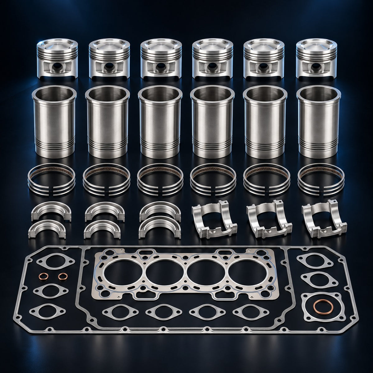 Kits de Reparación de Motor Diésel Pesado (Overhaul Kits Cat, Cummins, Detroit, Komatsu)