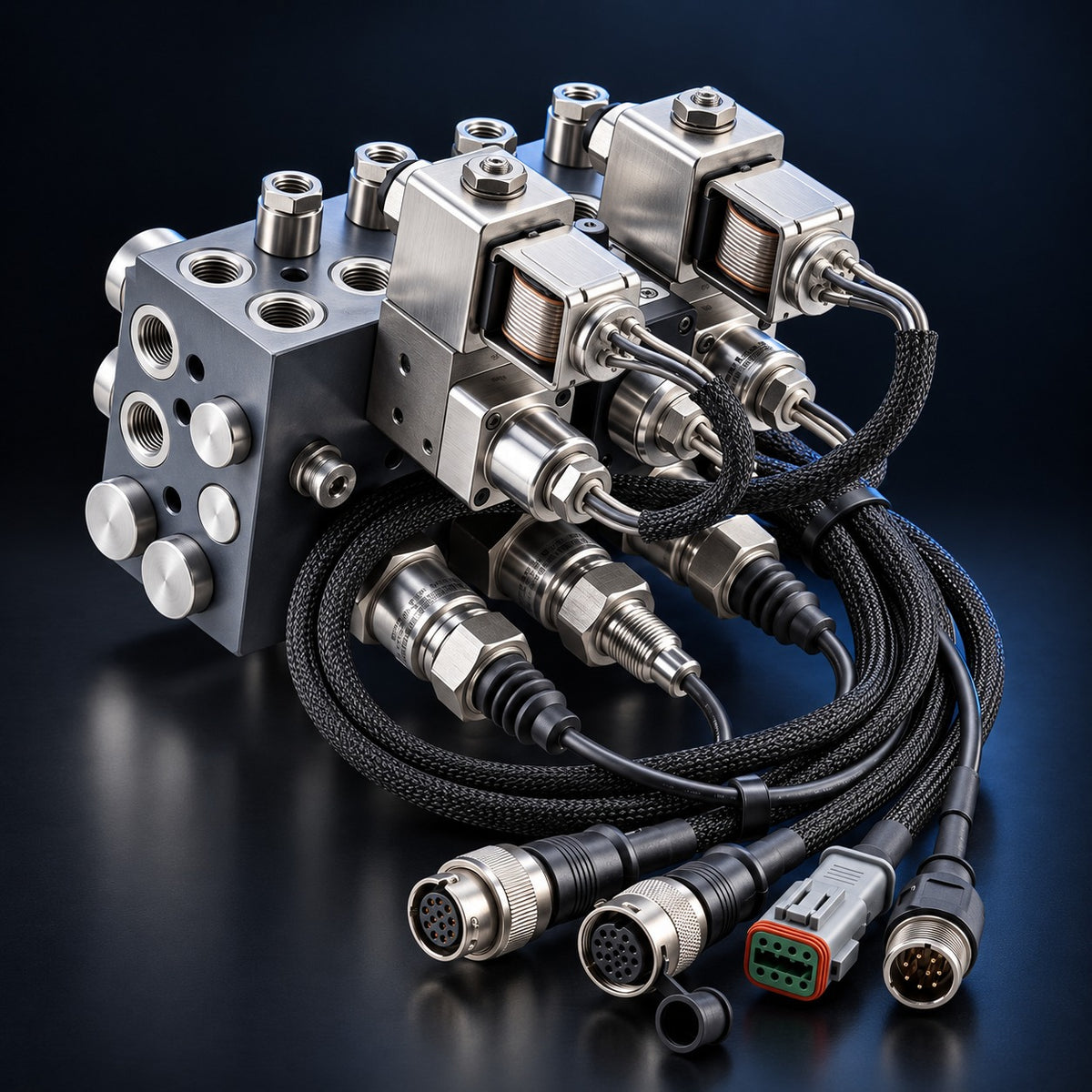 Válvulas Solenoides y Sensores Hidráulicos de Presión